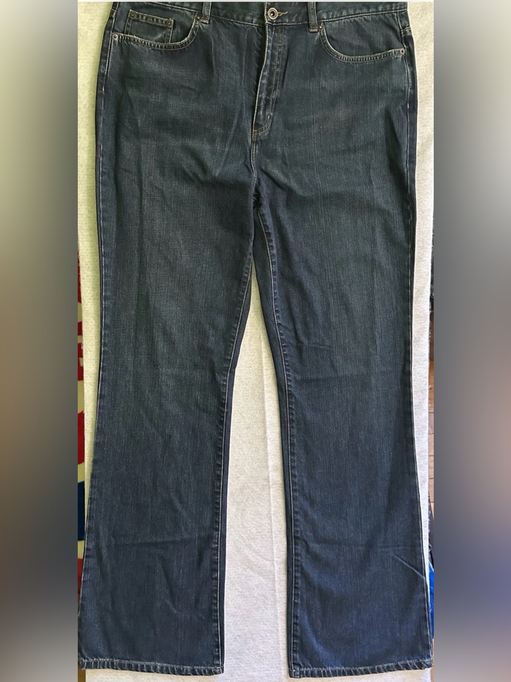 Lauren Jeans Co. Premium Bootcut Jeans Dark Wash Women’s Size 14 100% Cotton